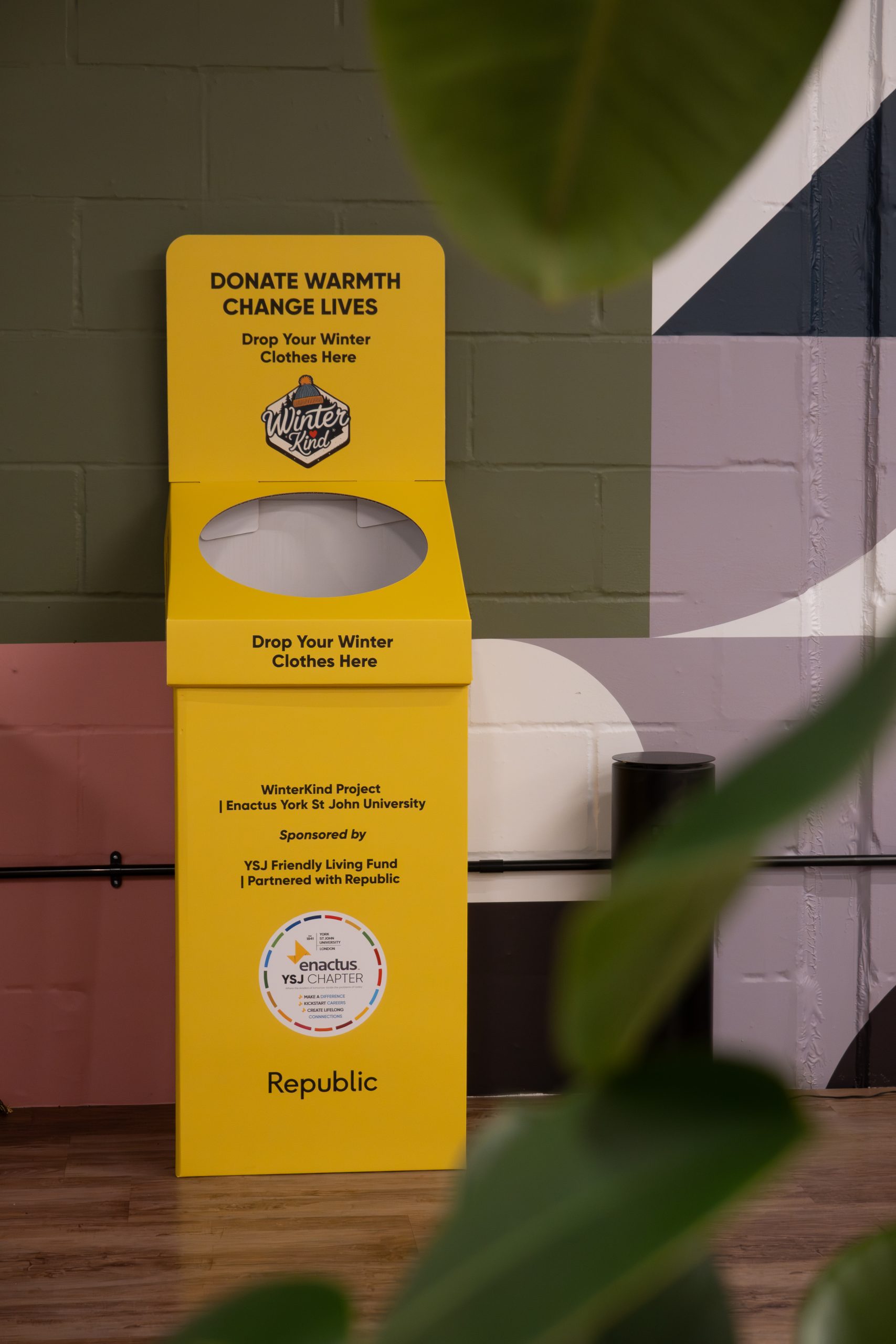 Winter clothing donation at Republic London